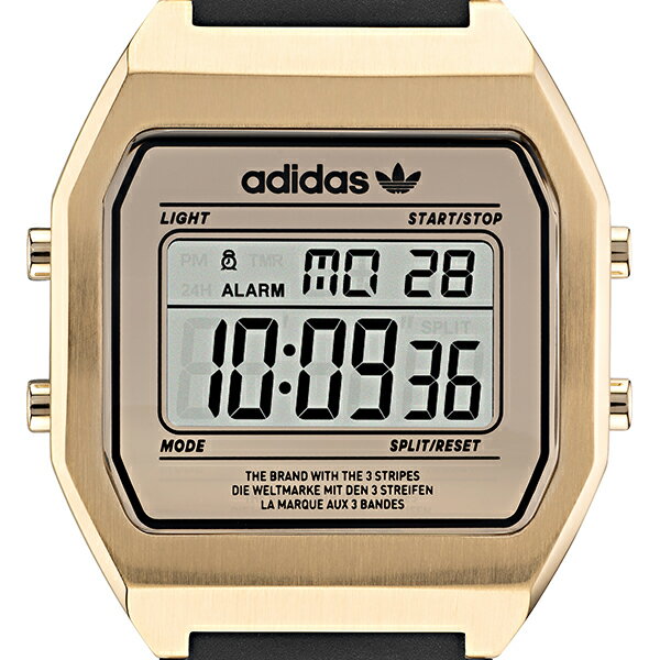 adidas アディダス STREET ストリート DIGITAL TWO デジタルツー AOST22075 メンズ 腕時計 電池式 デジタル ゴールド ブラック 樹脂バンド