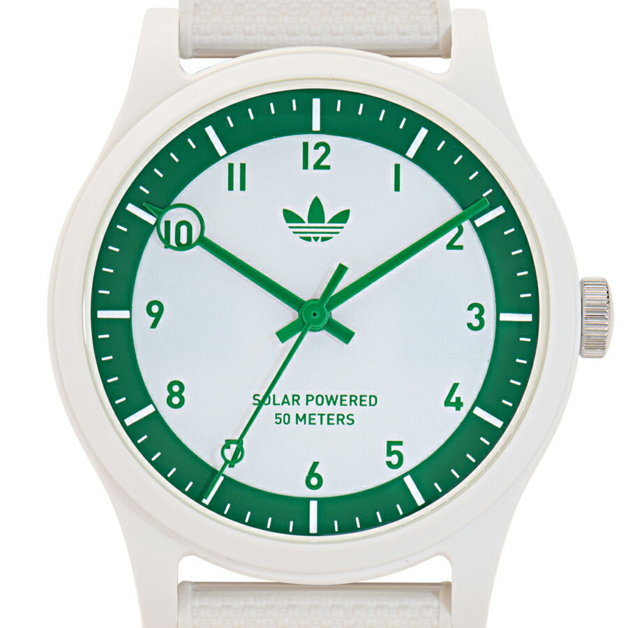 アディダス ストリート プロジェクトワン 日本限定モデル AOSTSP251 メンズ 腕時計 ソーラー 海洋プラスチック ホワイト 樹脂バンド FINEBOYS+plus時計 Vol.27 雑誌掲載