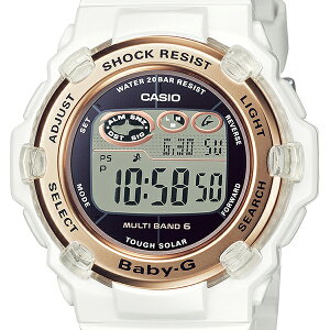 BABY-GベビーGBGR-3003U-7AJFレディース腕時計電波ソーラーデジタル樹脂バンドホワイト国内正規品カシオ