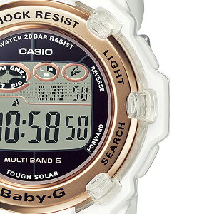 BABY-GベビーGBGR-3003U-7AJFレディース腕時計電波ソーラーデジタル樹脂バンドホワイト国内正規品カシオ