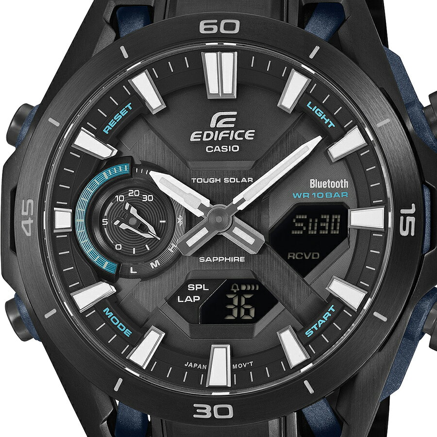 《10月24日発売》カシオ エディフィス ソスペンシオーネ レーシングマシンデザイン ECB-2300YDC-1AJF メンズ 腕時計 ソーラー Bluetooth アナデジ ブラック