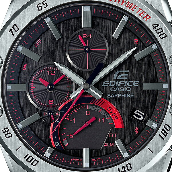 【ポイント最大56倍＆最大2000円OFFクーポン】カシオ エディフィス スーパースリム クロノグラフ EQB-1000XYD-1AJF メンズ 腕時計 ソーラー シルバー レッド