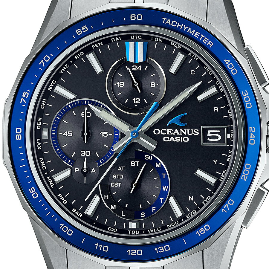 【1日はポイント最大42倍＆10%OFFクーポン】オシアナス マンタ S7000シリーズ OCW-S7000-1AJF メンズ 腕時計 電波ソーラー Bluetooth クロノグラフ チタン 日本製 国内正規品 カシオ