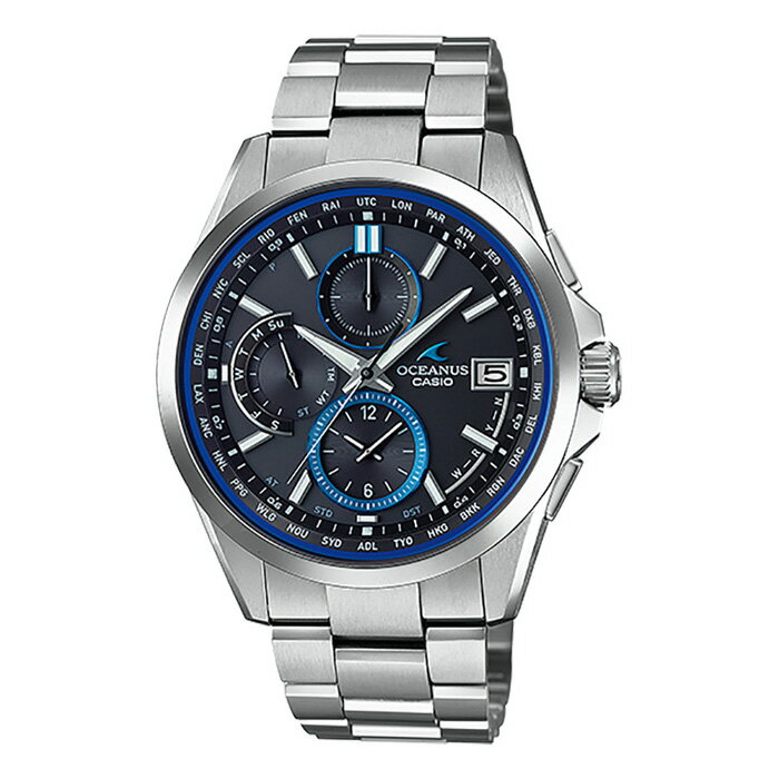 【1日はポイント最大42倍＆10%OFFクーポン】オシアナス クラシックライン OCW-T2600-1AJF メンズ 腕時計 電波ソーラー チタン ブラックダイヤル 日本製 国内正規品 カシオ