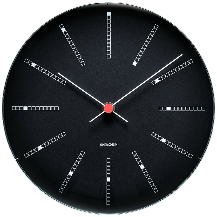 【20時〜抽選還元＆ポイント最大56倍＆最大2000円OFFクーポン！】ARNE JACOBSEN アルネヤコブセン BANKERS バンカーズ ブラック 290mm 掛時計 ウォールクロック AJ43646 インテリア 2