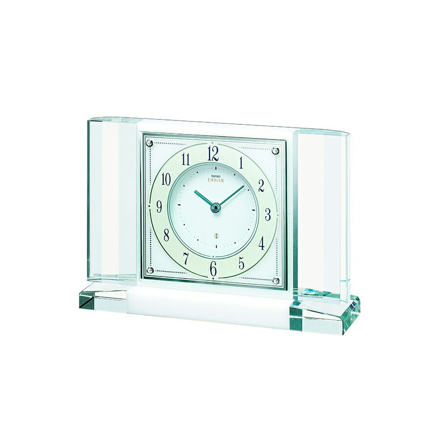 セイコー エムブレム 置き時計 HW564W クオーツ 電池式 クロック アラビアインデックス 大理石 [2]