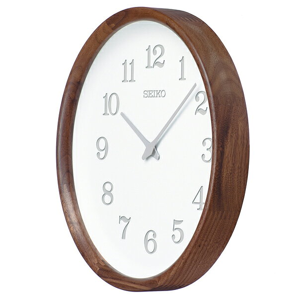【楽天モバイル契約者限定!ポイント最大46倍!】セイコー ぬくもり 電波 掛時計 クロック 木枠 nu・ku・mo・ri ウォルナット KX239B インテリア アラビア数字 [3]