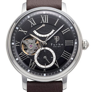 《3月31日発売/予約》フルボデザインユアチョイスサンドF8402BKメンズ腕時計自動巻き革ベルトブラックオープンハート