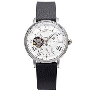 《3月31日発売/予約》フルボデザインユアチョイスサンドF8402SIメンズ腕時計自動巻き革ベルトシルバーホワイトオープンハート【選べるベルト4種類】