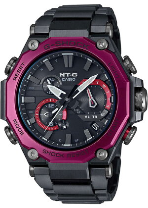 G-SHOCKGショックMT-GデュアルコアガードMTG-B2000BD-1A4JFメンズ腕時計電波ソーラーアナログBluetoothボルドー国内正規品カシオ