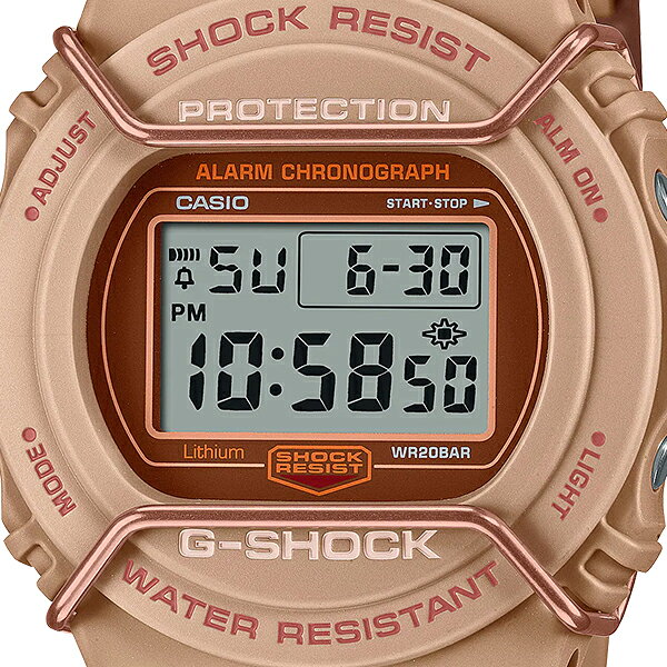 ザ・クロックハウス 楽天市場店のG-SHOCK Tone on tone シリーズ 5700 DW-5700PT-5JF メンズ 腕時計 電池式 デジタル ラウンド ワイヤープロテクター 国内正規品 カシオ｜アングル3