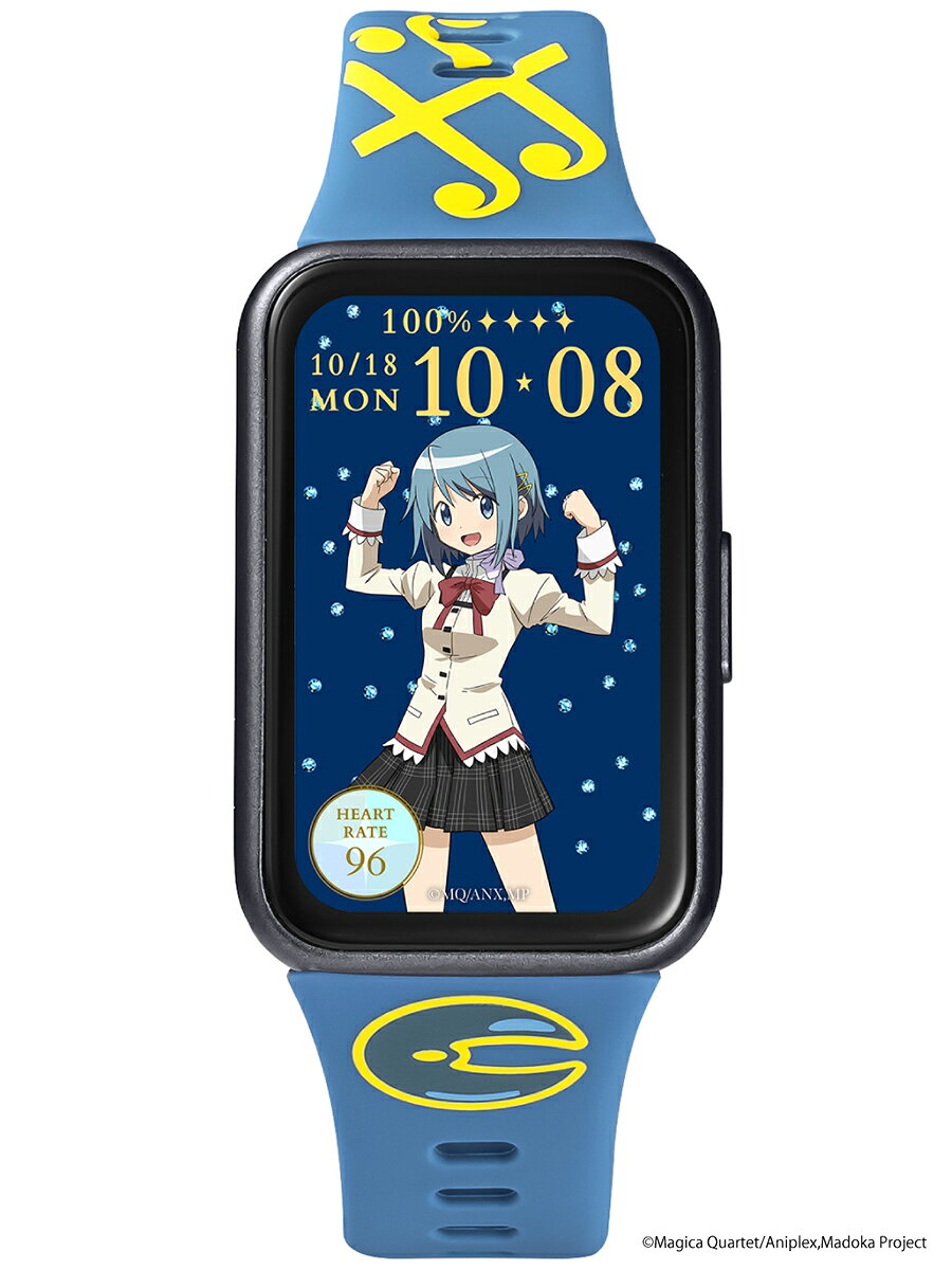 《10月30日発売/予約》ギャラック スマートウォッチ 『劇場版 魔法少女まどか☆マギカ〈ワルプルギスの廻天〉』 コラボレーションモデル 美樹さやか HUC-MM-BD11-MS メンズ レディース 腕時計 シリコンバンド グッズ 商品画像2