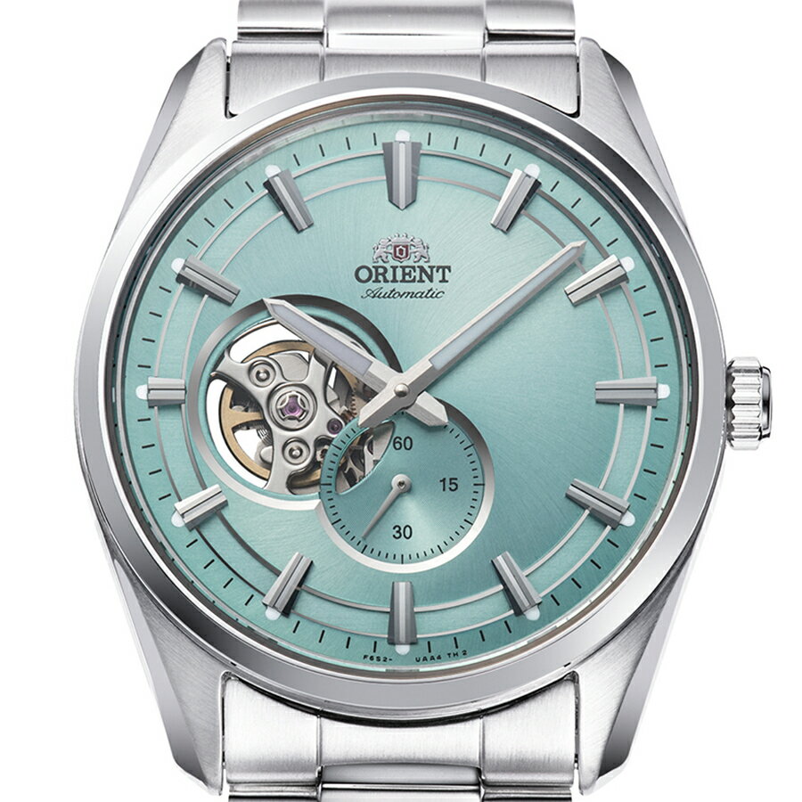 【1日はポイント最大41倍＆10%OFFクーポン】オリエント コンテンポラリー セミスケルトン RN-AR0009L メンズ 腕時計 機械式 自動巻き アイスブルーダイヤル メタルバンド