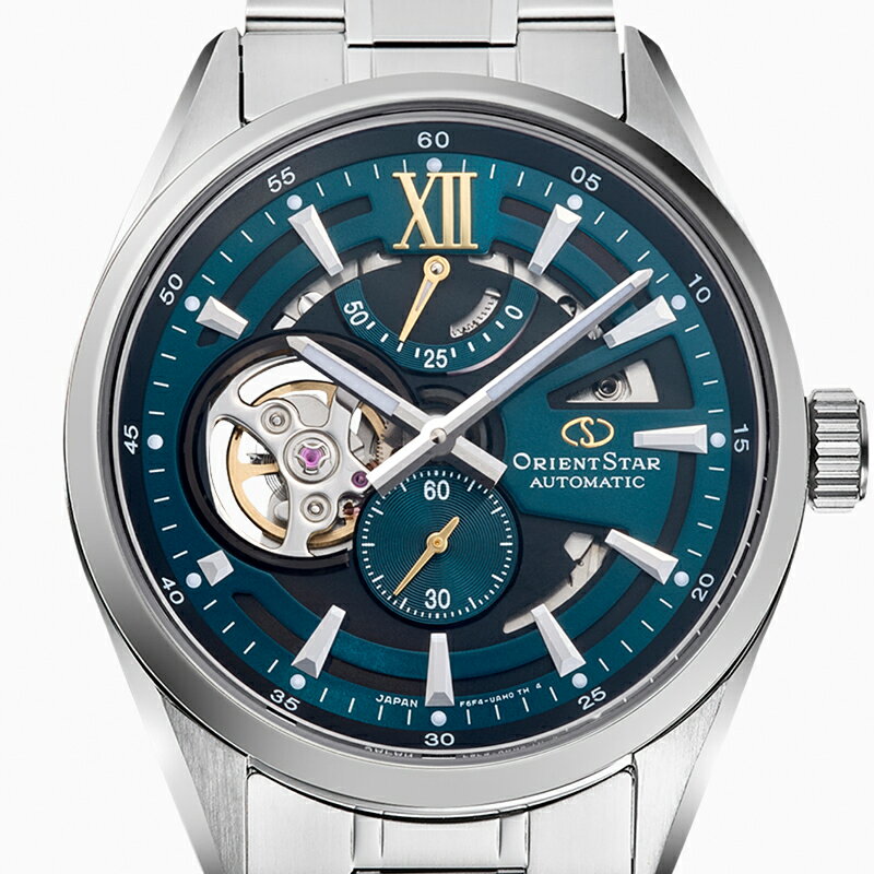 《3月5日発売》オリエントスター モダンスケルトン RK-AV0134E メンズ 腕時計 機械式 自動巻き スモールセコンド グリーンダイヤル 日本製