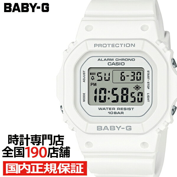 カシオ BABY-G 腕時計（レディース） 【10%OFFクーポン21日9:59まで！】BABY-G BGD-565シリーズ 小型 スリム スクエア BGD-565U-7JF レディース 腕時計 電池式 デジタル ホワイト 国内正規品 カシオ