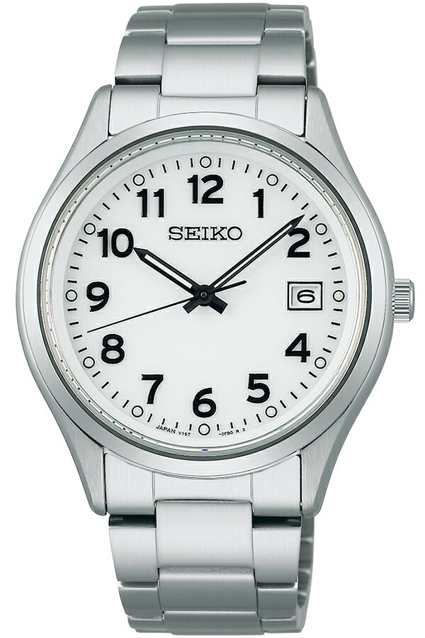 【20時〜ポイント最大55倍＆10%OFFクーポンは21日9:59迄！】セイコー セレクション Sシリーズ SBPX153 メンズ 腕時計 ソーラー 3針 アラビアインデックス ホワイトダイヤル