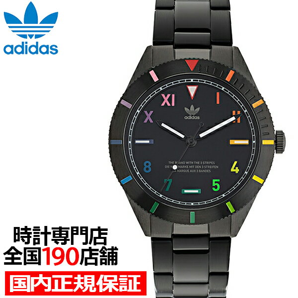 アディダス 腕時計（メンズ） 【10%OFFクーポン21日9:59まで！】adidas アディダス FASHION ファッション EDITION THREE エディション スリー AOFH22056 メンズ 腕時計 クオーツ 電池式 ブラック