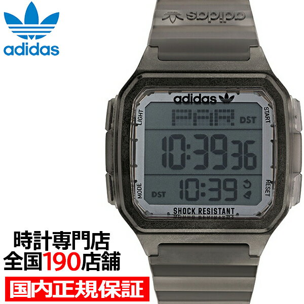 【1日～10%OFFクーポン＆DEAL対象品さらに+2%還元】adidas アディダス STREET ストリート DIGITAL ONE GMT デジタルワン GMT AOST22050 メンズ 腕時計 電池式 デジタル ワールドタイム ブラック