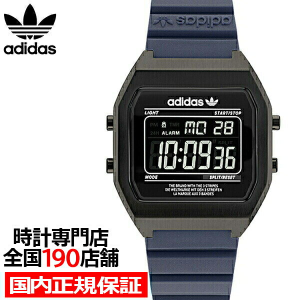 アディダス 腕時計 adidas アディダス STREET ストリート DIGITAL TWO デジタルツー AOST22077 メンズ 腕時計 電池式 デジタル ネイビー 樹脂バンド 雑誌掲載
