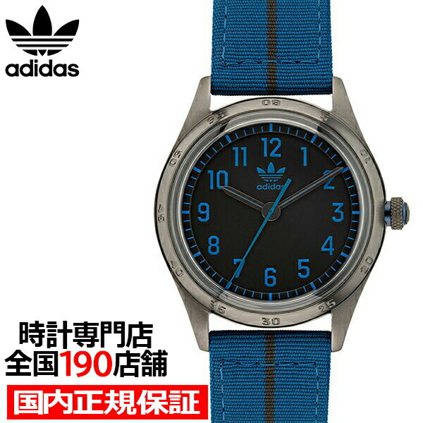 アディダス 腕時計（メンズ） 【10%OFFクーポン21日9:59まで！】adidas アディダス STYLE スタイル CODE FOUR コード フォー AOSY22521 メンズ 腕時計 クオーツ 電池式 ナイロンバンド ブラック ブルー