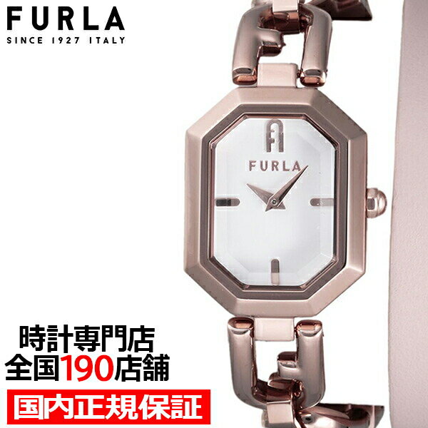 【10%OFFクーポン21日9:59まで！】FURLA フルラ OCTAGONAL オクタゴナル ダブルトゥール FL-WW00044005L3 レディース 腕時計 クオーツ 電池式 革ベルト ピンク