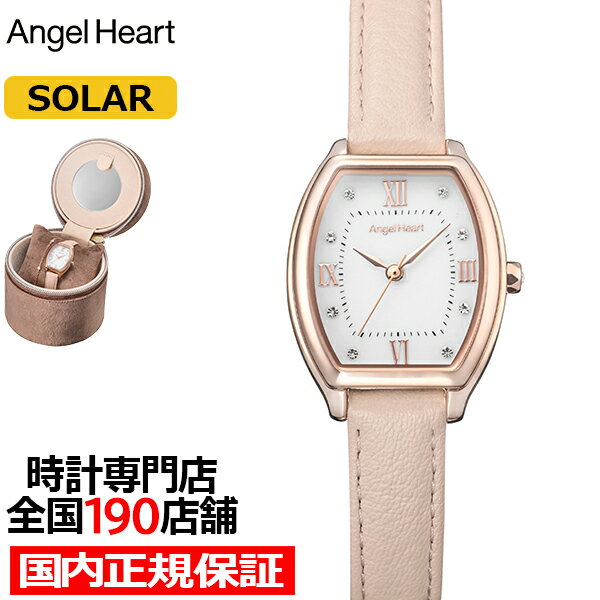 《11月21日発売》エンジェルハート イノセントタイム ギフトセット ITT25P-PK-SET レディース 腕時計 ソーラー トノー ホワイトダイヤル ピンク 革ベルト ブレスレット付き