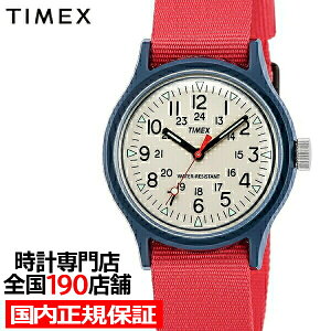 TIMEXタイメックスCamperオリジナルキャンパーTW2U84300メンズ腕時計クオーツ電池式ナイロンアイボリーレッド