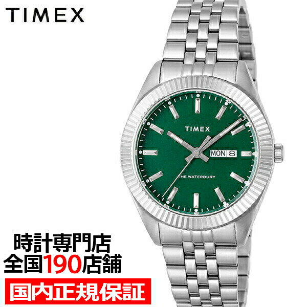 タイメックス 腕時計（メンズ） 【1日はポイント最大41倍＆10%OFFクーポン】TIMEX タイメックス Waterbury Legacy ウォーターベリー レガシー TW2V18100 メンズ 腕時計 電池式 クオーツ ビリヤードグリーン