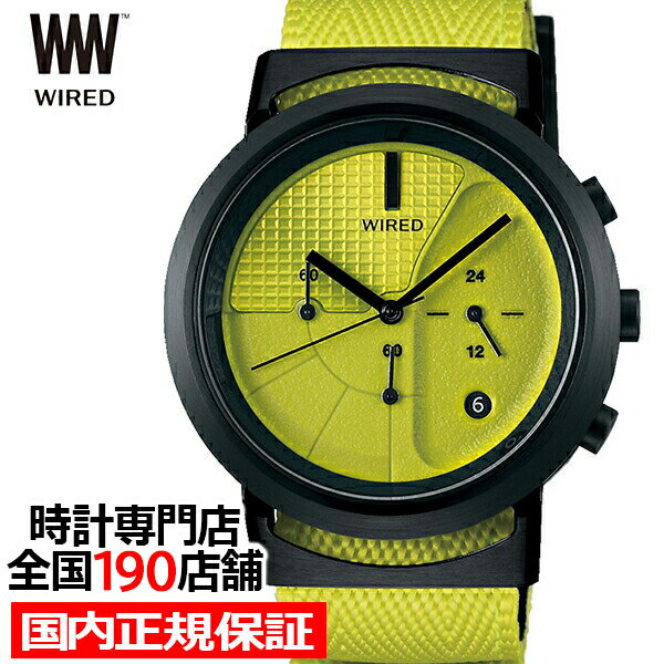 セイコー ワイアード WW TYPE03 AGAT436 メンズ 腕時計 クオーツ ナイロンバンド ライムイエロー