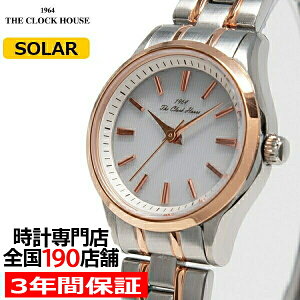 ザ・クロックハウスビジネスフォーマルLBF1004-WH2Aレディース腕時計ソーラーステンレスホワイトピンクゴールド