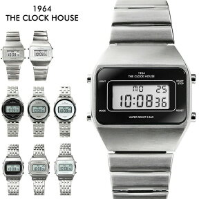 ザ・クロックハウス タウンカジュアル メタル デジタル ユニセックス 腕時計 ブラック グレー ホワイト レトロモダン 防水 MTC700