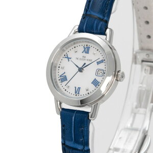 ザ・クロックハウスビジネスカジュアルLBC1006-WH3Bレディース腕時計ソーラー革ベルトカレンダーネイビーホワイト雑誌掲載着用モデル