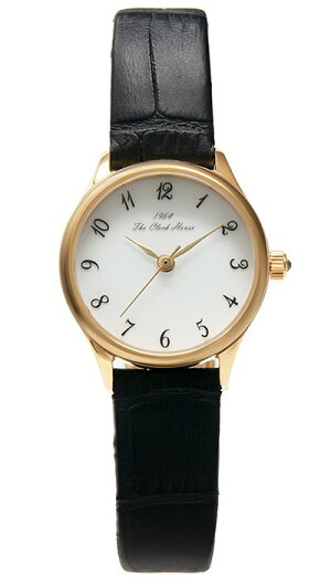 ザ・クロックハウスビジネスフォーマルLBF1005-WH2Bレディース腕時計ソーラー革ベルトブラックホワイト