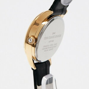 ザ・クロックハウスビジネスフォーマルLBF1005-WH2Bレディース腕時計ソーラー革ベルトブラックホワイト
