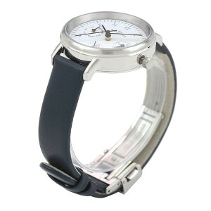 ザ・クロックハウスナチュラルカジュアルLNC1002-WH1Bレディース腕時計ソーラー革ベルトマルチカレンダーネイビーホワイト