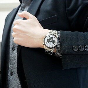 ザ・クロックハウスソーラークロノグラフMBC1003-WH1Aメンズ腕時計ビジネスカジュアルブラックホワイトパンダ