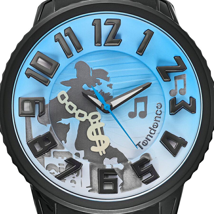 【ポイント最大58倍＆最大2000円OFFクーポン】テンデンス ブランダライズド コラボレーション バンクシー コレクション HIPHOP RAT TY430413 メンズ 腕時計 クオーツ 電池式 ブラック