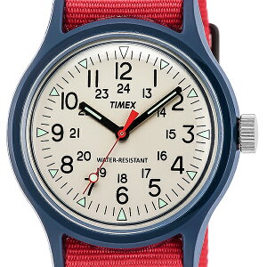 TIMEXタイメックスCamperオリジナルキャンパーTW2U84300メンズ腕時計クオーツ電池式ナイロンアイボリーレッド