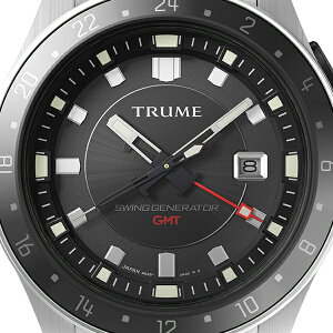 《12月中旬発売/予約》TRUMEトゥルームLコレクションブレークラインTR-ME2009メンズ腕時計スイングジェネレータ自動巻発電GMTセラミックベゼルメタルバンドブラックエプソン