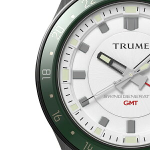 TRUMEトゥルームLコレクションブレークラインTR-ME2010メンズ腕時計スイングジェネレータ自動巻発電GMTセラミックベゼルナイロンバンドホワイトエプソン
