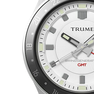 《12月中旬発売/予約》TRUMEトゥルームLコレクションブレークラインTR-ME2011メンズ腕時計スイングジェネレータ自動巻発電GMTセラミックベゼルメタルバンドホワイトエプソン