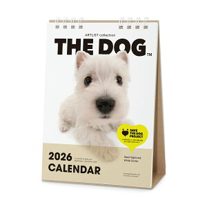 THE DOG 2026年 卓上カレンダー(ウエスト・ハイランド・ホワイト・テリア)リング式 魚眼レンズ オリジナルシール付き 動物 いぬ イヌ 犬【THE DOG公式ストア】