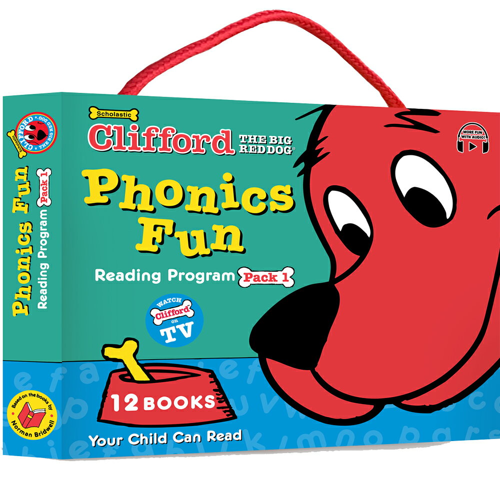 送料無料！音声アプリ版Clifford Phonics Fun Pack 1 子ども英語 英単語 重要単語 Scholastic スカラスティック 赤い子犬