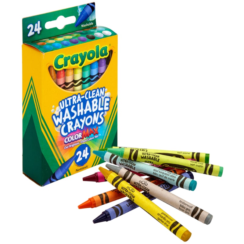 クレヨラ Crayola 【お絵かき 水でおとせるクレヨン 24色 Ultra Clean Washable Crayons】 526924 正規品