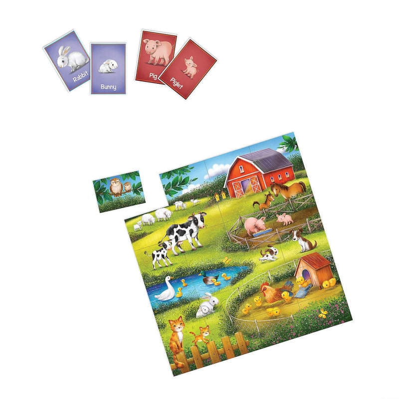 送料無料!！マインドウェア MindWare【英語 カードゲーム パズル&マッチゲーム 動物の親子】 MU26 正規品