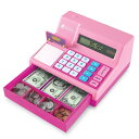 送料無料！ おもちゃのレジ コイン 紙幣付き！ LER2629-P プレゼント Pretend & Play&reg; Calculator Cash Register Pink