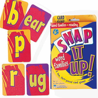 送料無料！Snap It Up! Word Families & Reading Card Game