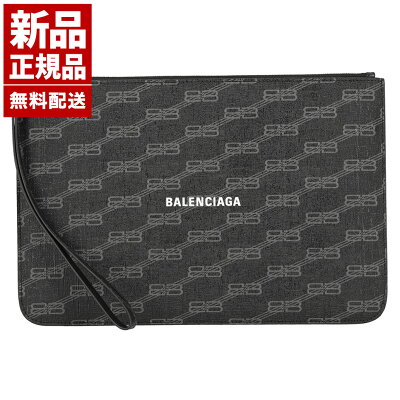 【新品 正規品】バレンシアガ BALENCIAGA BBモノグラム ハンドル付 キャンバス シグニチャー SIGNATURE MEDIUM ミディアム ポーチ クラッチバッグ 702627 210D5 1060
