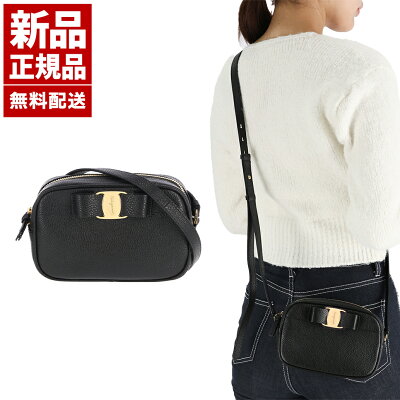 【新品 正規品】Ferragamo フェラガモ バラボウ カメラバッグ 斜め掛け クロスバッグ ポシェット カーフスキン レザー ブラック 21H498 753236
