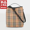 【新品 正規品】バーバリー BURBERRY チェック ミディアム バケット ショルダー バッグ レディース カジュアル 鞄 ベージュ 81021691